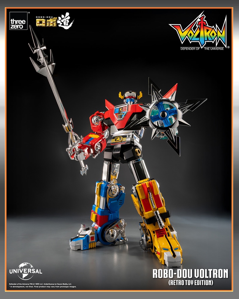 ROBO-DOU Voltron (Retro Toy Edition) "Defenders of the Universe" THREEZERO – PREVENTA