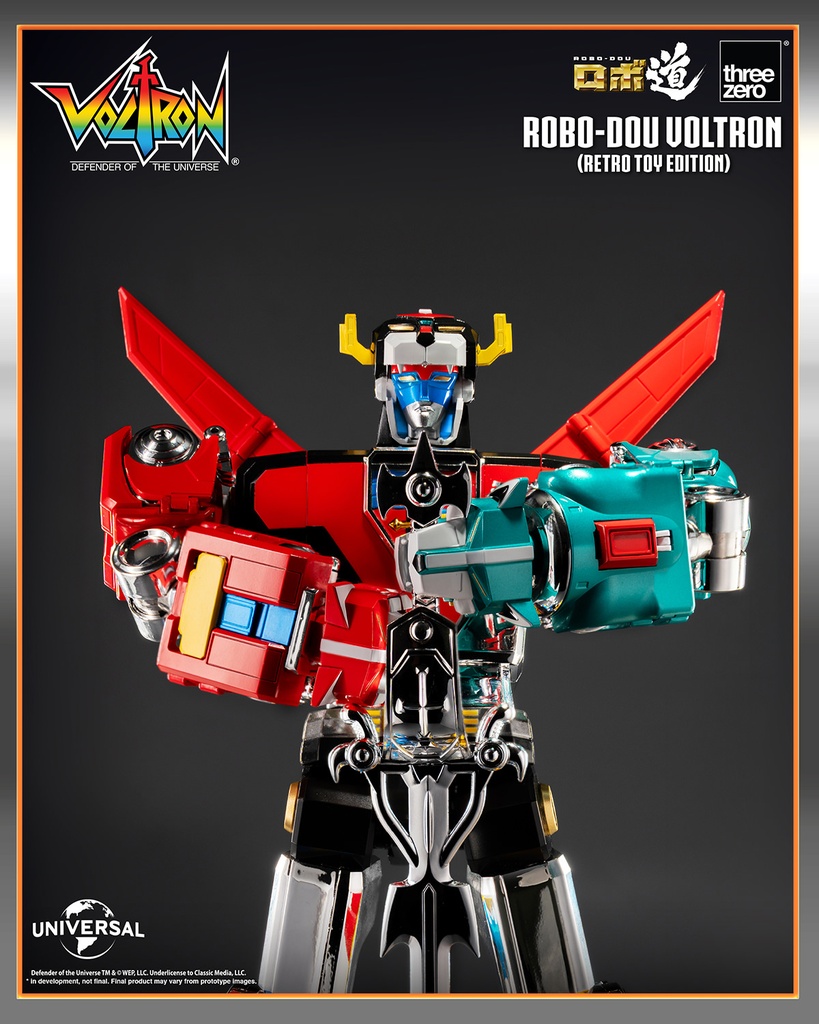 ROBO-DOU Voltron (Retro Toy Edition) "Defenders of the Universe" THREEZERO – PREVENTA