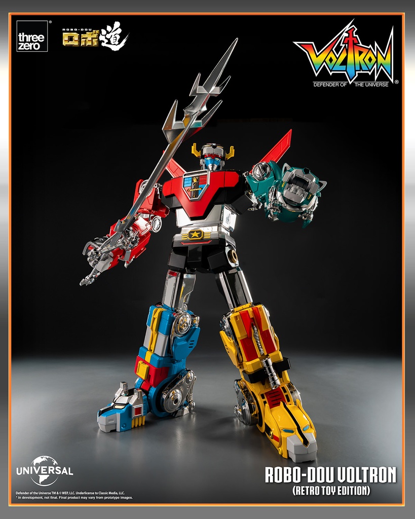 ROBO-DOU Voltron (Retro Toy Edition) "Defenders of the Universe" THREEZERO – PREVENTA