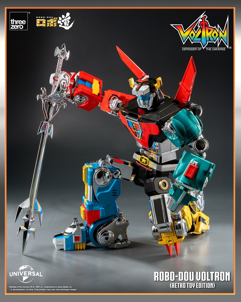 ROBO-DOU Voltron (Retro Toy Edition) "Defenders of the Universe" THREEZERO – PREVENTA