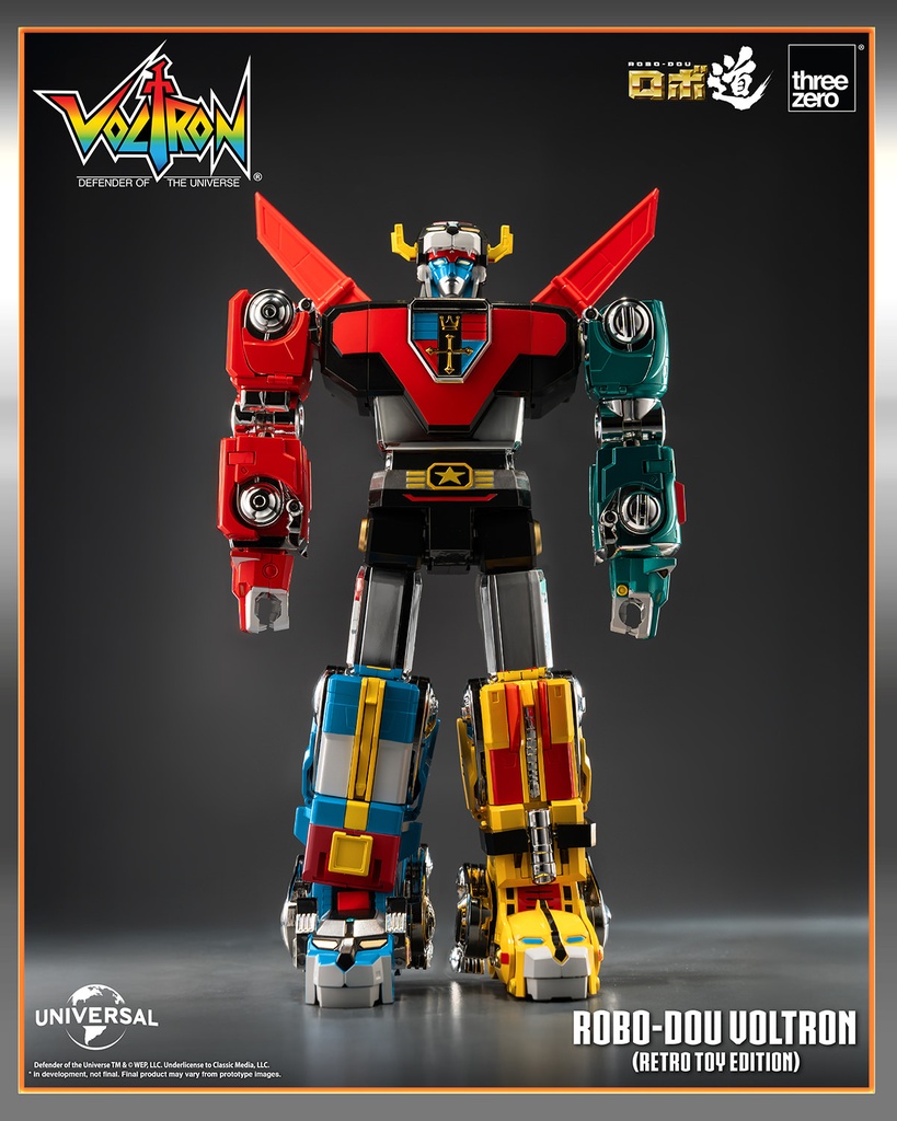 ROBO-DOU Voltron (Retro Toy Edition) "Defenders of the Universe" THREEZERO – PREVENTA