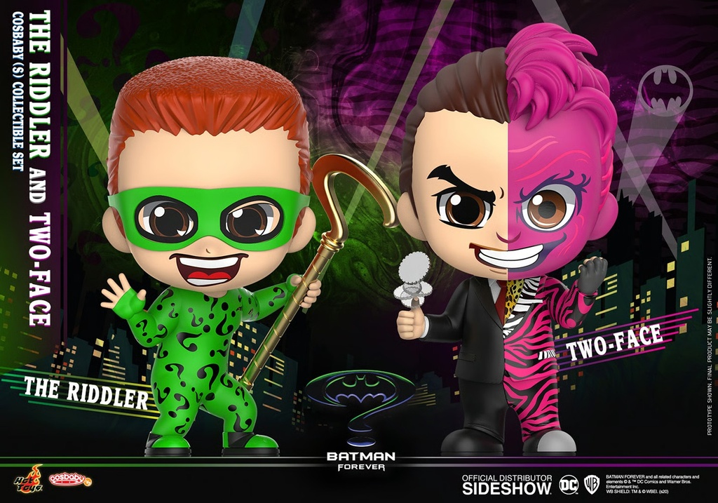 The Riddler & Two-Face Cosbaby (S) Collectible Set - Batman Forever - HOT TOYS