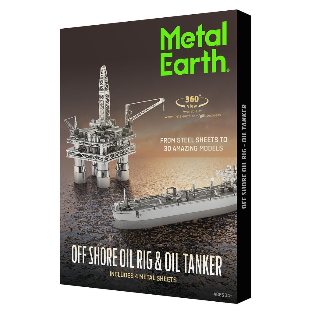 Offshore Oil Rig & Oil Tanker GIFT SET MMG105 - METAL EARTH