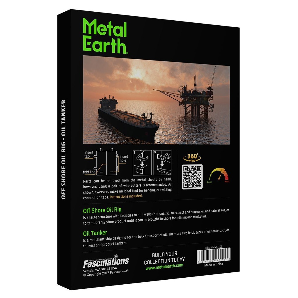 Offshore Oil Rig & Oil Tanker GIFT SET MMG105 - METAL EARTH