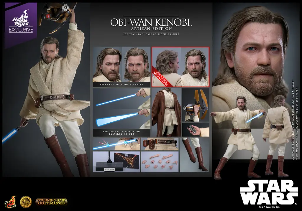Obi-Wan Kenobi ”Star Wars Episode II: Attack of the Clones” ARTISAN EXCLUSIVE - HOT TOYS – PREVENTA 