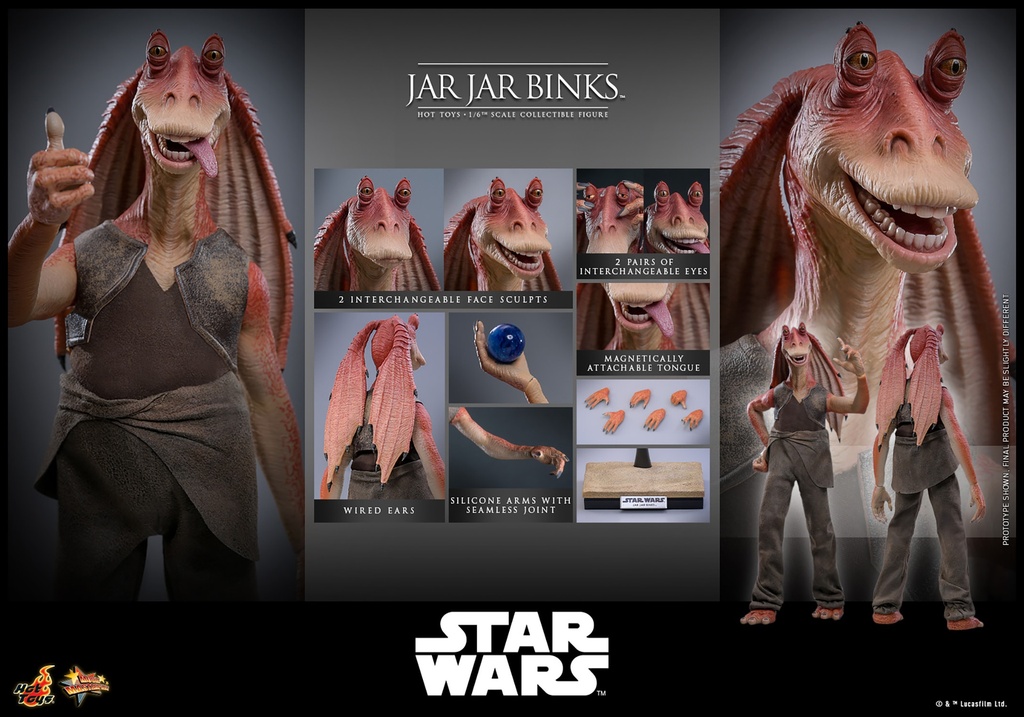 Jar Jar Binks "Star Wars: Episode I The Phantom Menace" HOT TOYS - PREVENTA