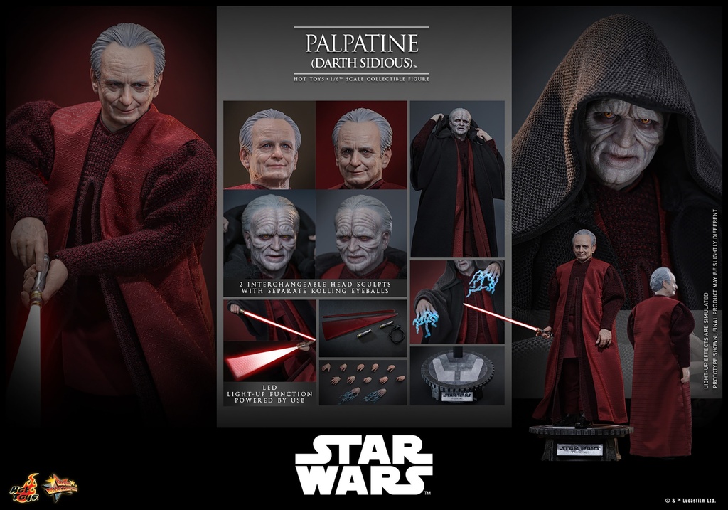 Palpatine (Darth Sidious)"Star Wars Episode III: Revenge of the Sith" HOT TOYS - PREVENTA 