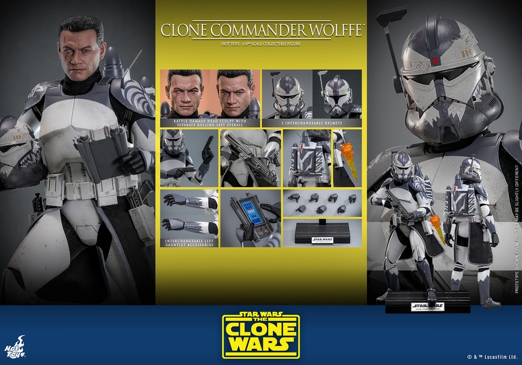 Clone Commander Wolffe "Star Wars: The Clone Wars" - HOT TOYS - PREVENTA
