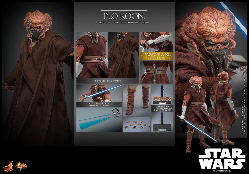 Plo Koon "Star Wars: The Clone Wars Animated Series" - HOT TOYS - PREVENTA 