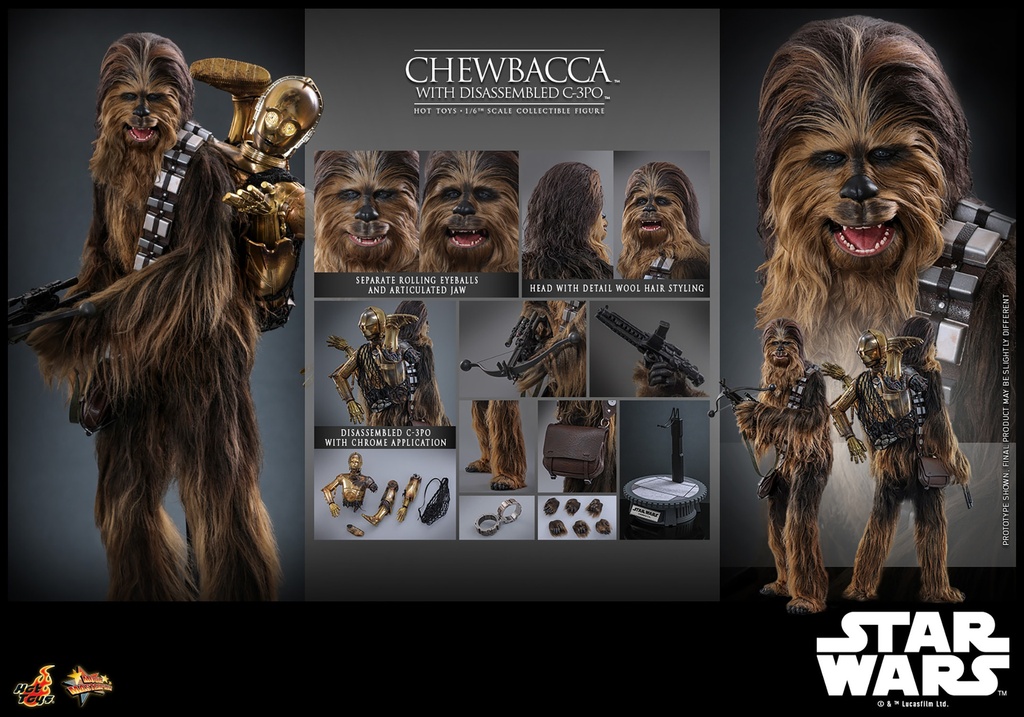 Chewbacca™ with Disassembled C-3PO™ Star Wars: The Empire Strikes Back! HOT TOYS – PREVENTA