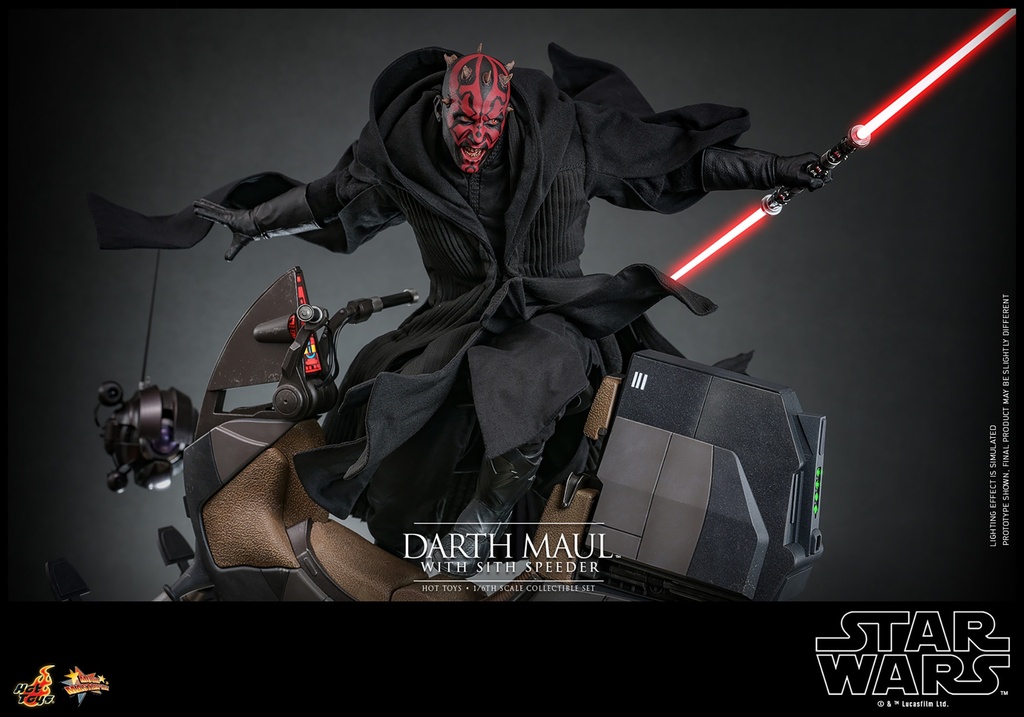 Star Wars: The Phantom Menace Darth Maul with Sith Speeder - HOT TOYS - PREVENTA