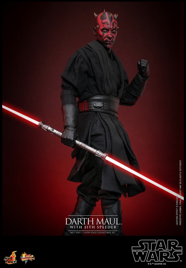 Star Wars: The Phantom Menace Darth Maul with Sith Speeder - HOT TOYS - PREVENTA