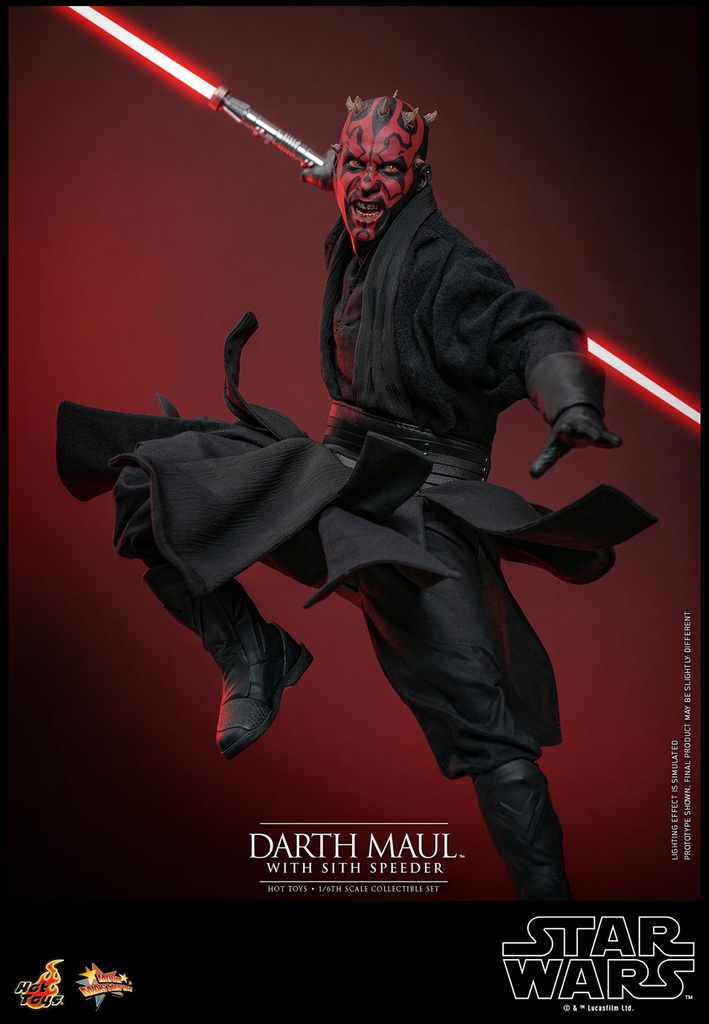 Star Wars: The Phantom Menace Darth Maul with Sith Speeder - HOT TOYS - PREVENTA