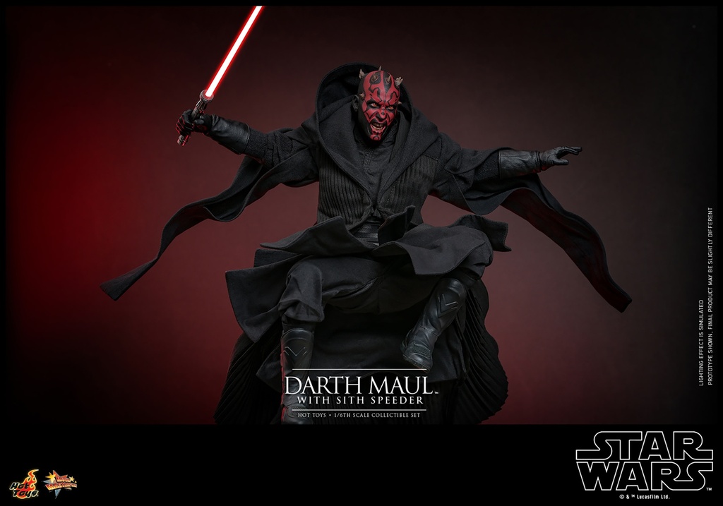 Star Wars: The Phantom Menace Darth Maul with Sith Speeder - HOT TOYS - PREVENTA