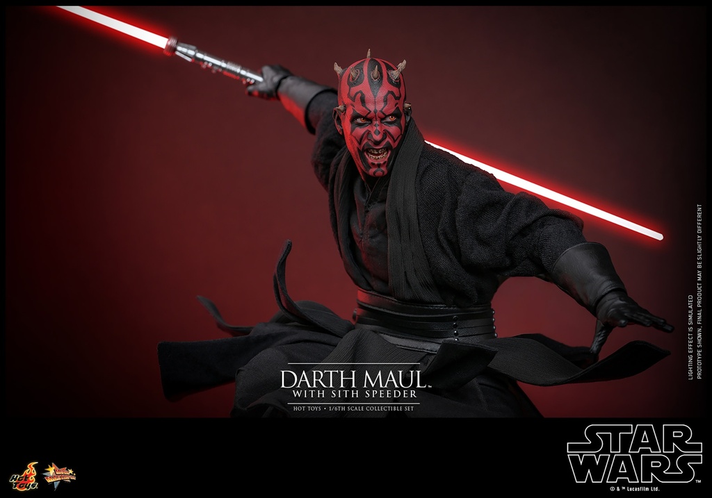 Star Wars: The Phantom Menace Darth Maul with Sith Speeder - HOT TOYS - PREVENTA