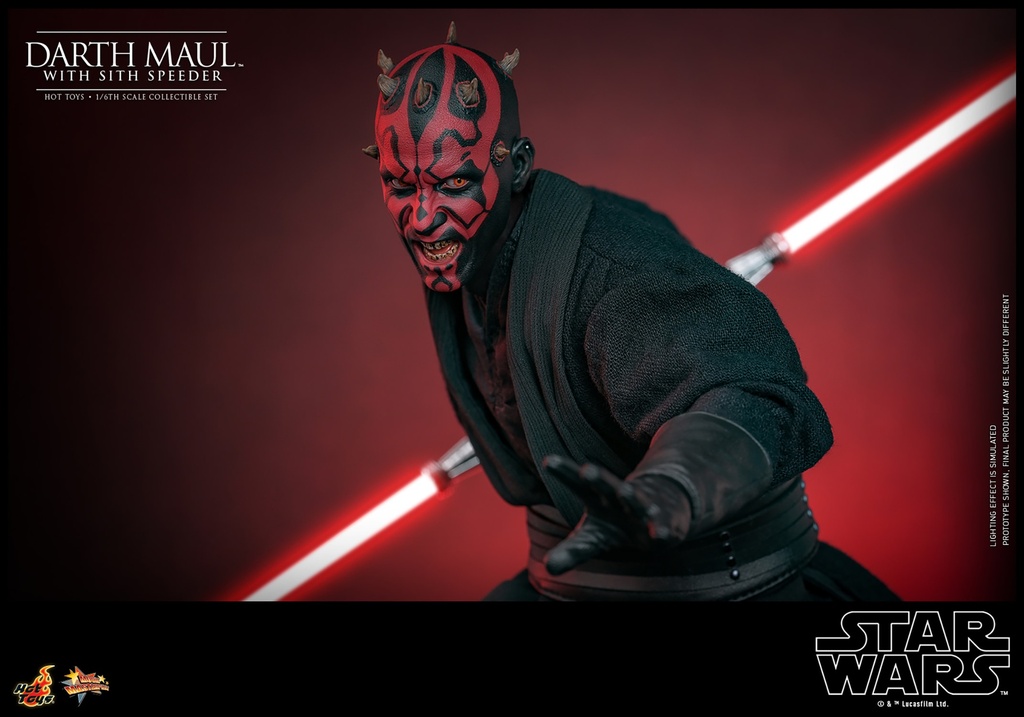 Star Wars: The Phantom Menace Darth Maul with Sith Speeder - HOT TOYS - PREVENTA