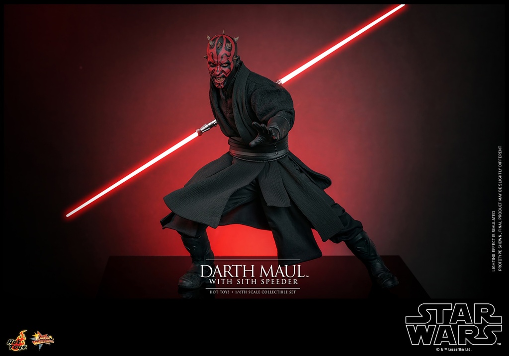 Star Wars: The Phantom Menace Darth Maul with Sith Speeder - HOT TOYS - PREVENTA