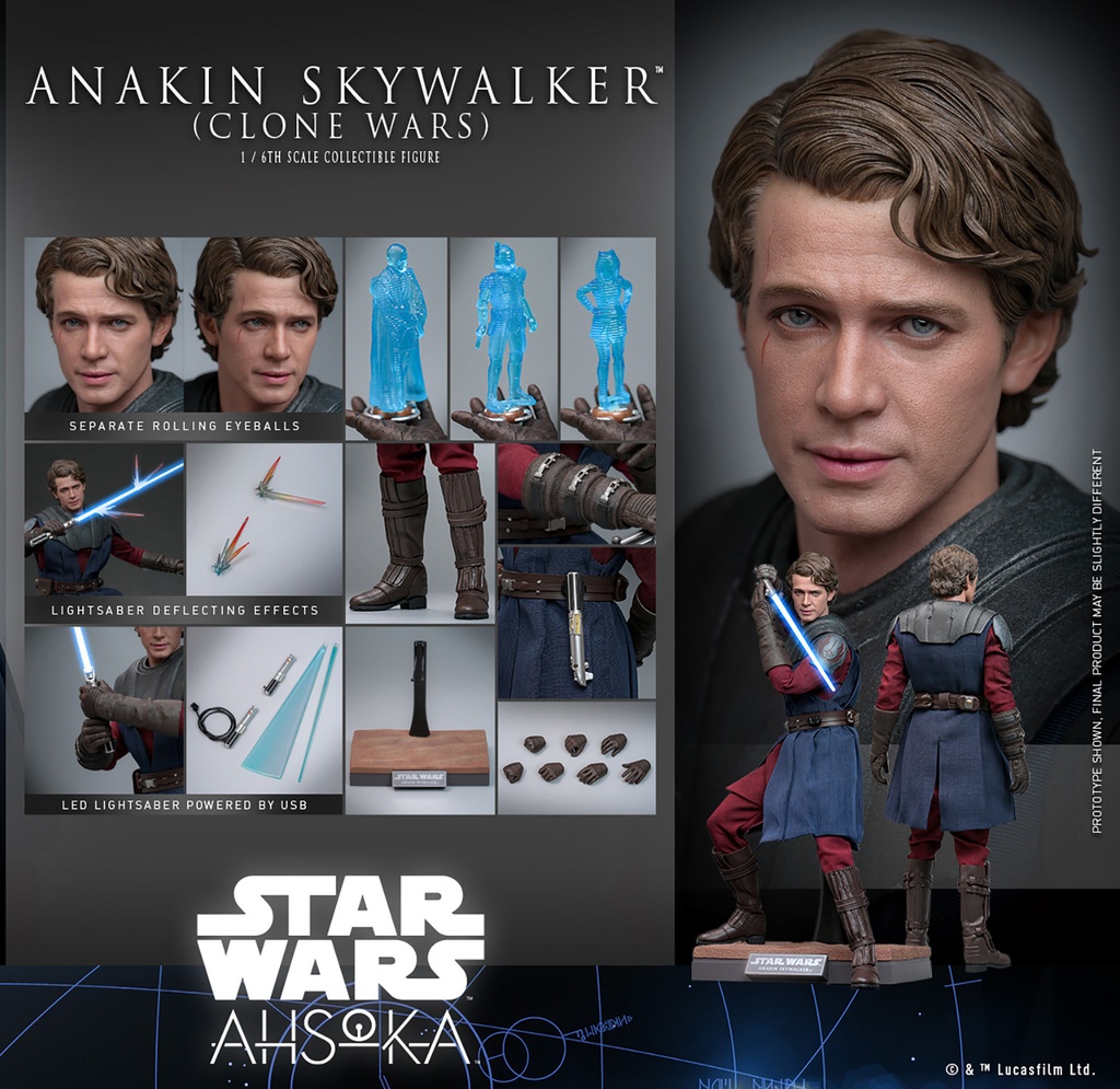 Anakin Skywalker Star Wars: Clone Wars - HOT TOYS - PREVENTA