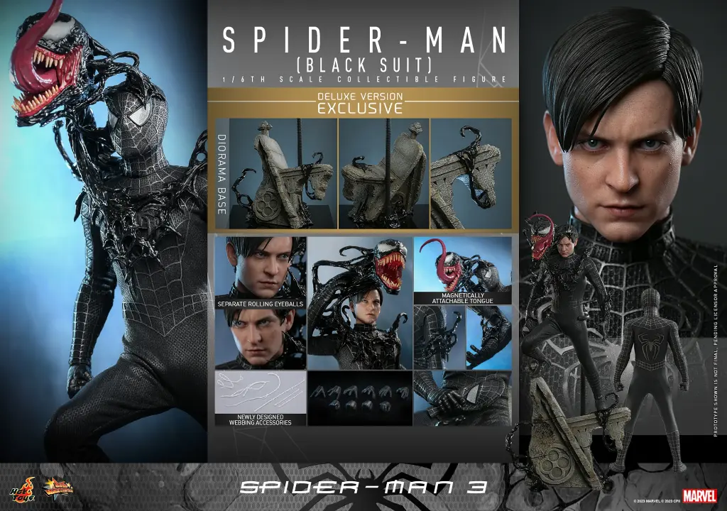 Spider-Man (Black Suit) Deluxe Version – Spider Man 3  – HOT TOYS – PREVENTA