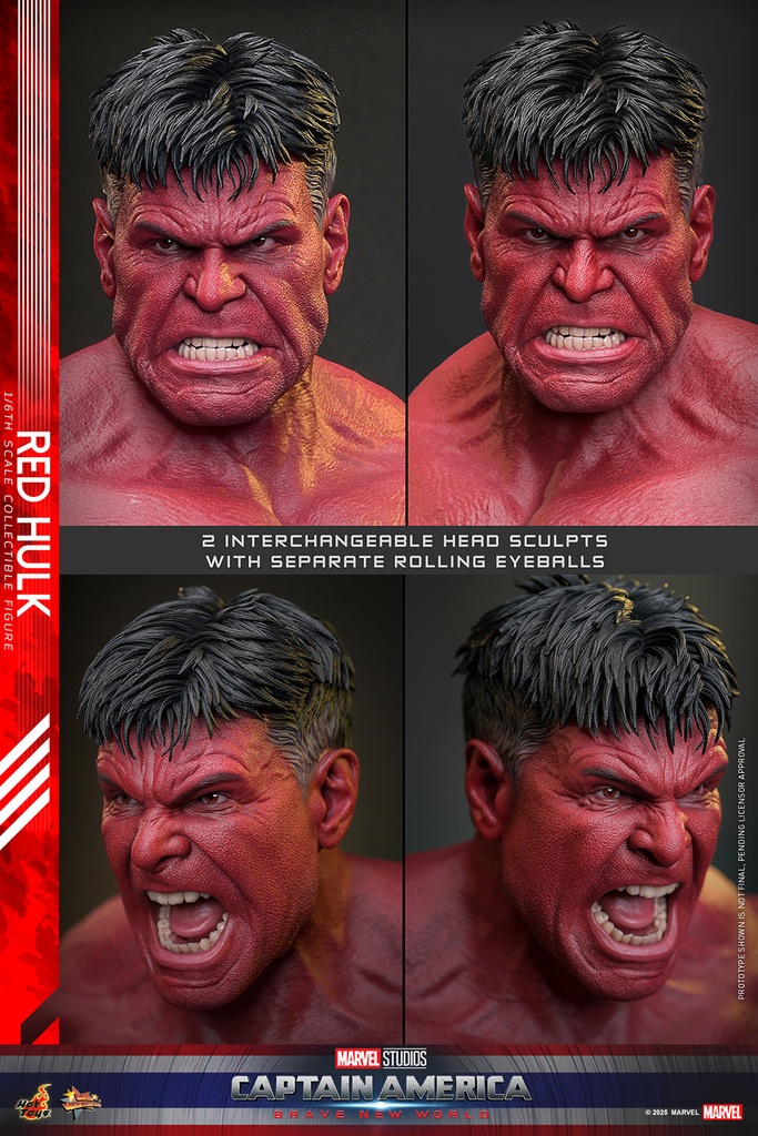 Red Hulk "CAPITÁN AMÉRICA 4: BRAVE NEW WORLD" – HOT TOYS – PREVENTA