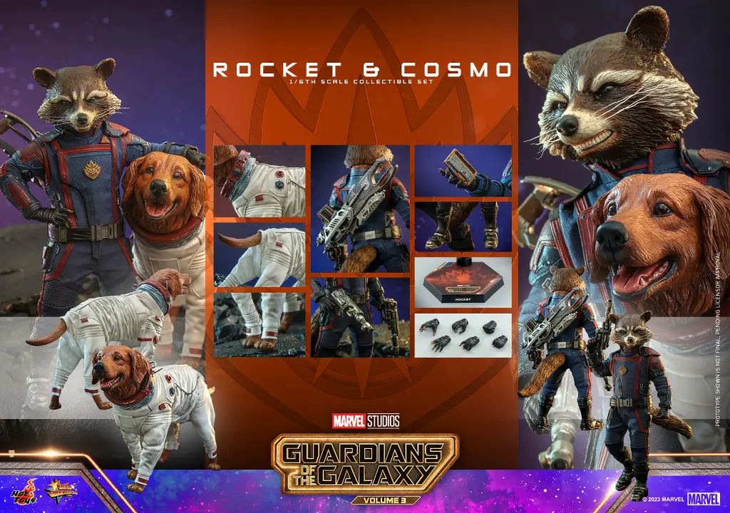 Rocket and Cosmo  Set Guardians of the Galaxy Vol. 3 - HOTTOYS