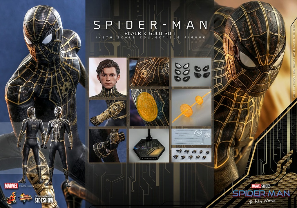 Spider-Man (Black & Gold Suit) Spider-Man: No Way Home - HOT TOYS