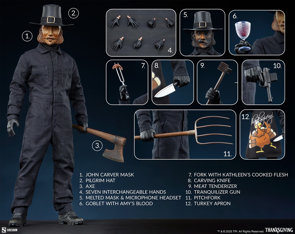 John Carver Sixth Scale "Thanksgiving (2023)" SIDESHOW - PREVENTA