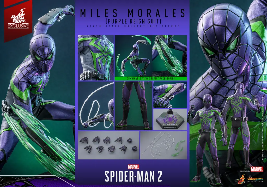 Miles Morales (Purple Reign Suit) EXCLUSIVE  "Marvel’s Spider-Man 2 Game" HOT TOYS – PREVENTA