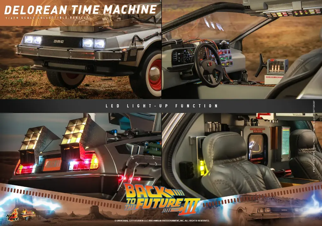 DeLorean Time Machine Back to the Future III - HOT TOYS
