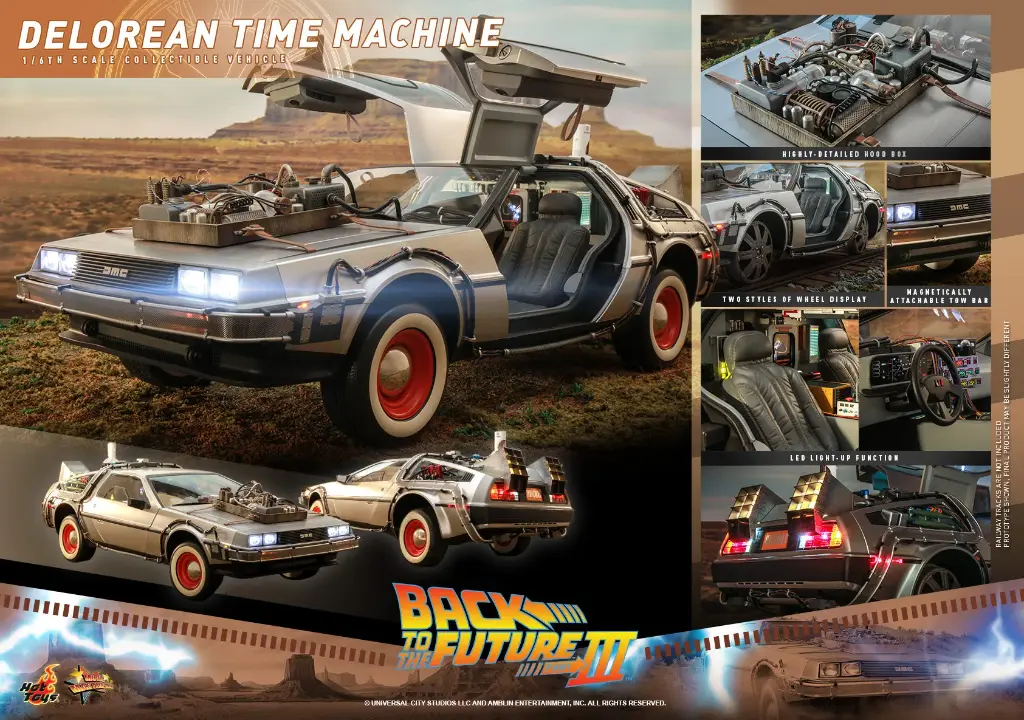DeLorean Time Machine Back to the Future III - HOT TOYS