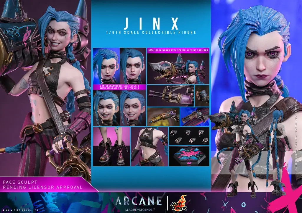Jinx Arcane League of Leguends - HOT TOYS - PREVENTA 