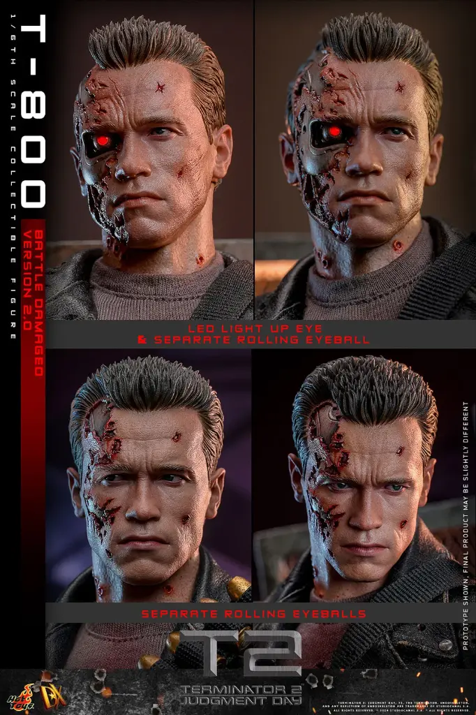 T-800 (Battle Damaged Version 2.0) "Terminator 2: Judgment Day" - HOT TOYS - PREVENTA