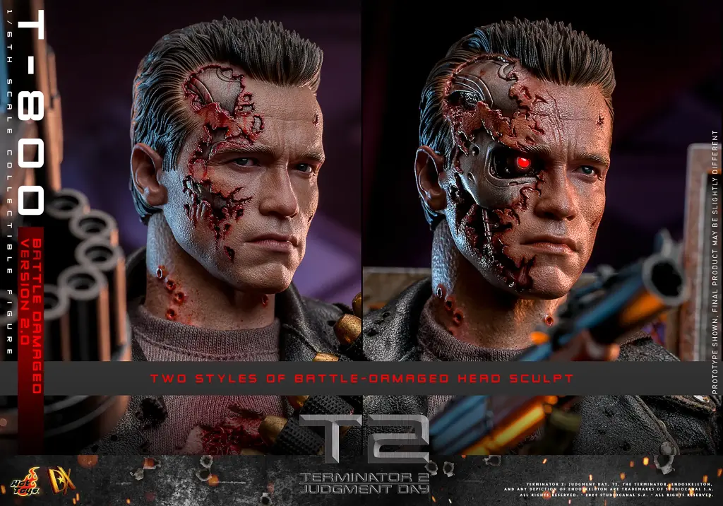 T-800 (Battle Damaged Version 2.0) "Terminator 2: Judgment Day" - HOT TOYS - PREVENTA