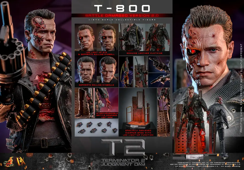 T-800 (Battle Damaged Version 2.0) "Terminator 2: Judgment Day" - HOT TOYS - PREVENTA