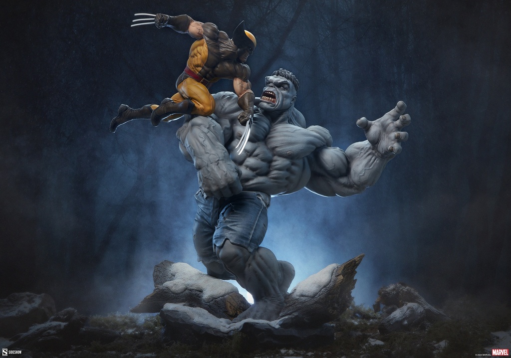 Grey Hulk vs Wolverine Maquette "X-Men" Collectibles - SIDESHOW - PREVENTA