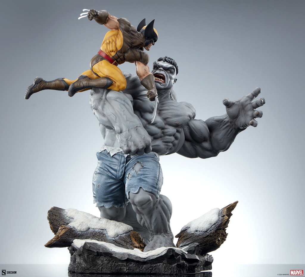 Grey Hulk vs Wolverine Maquette "X-Men" Collectibles - SIDESHOW - PREVENTA