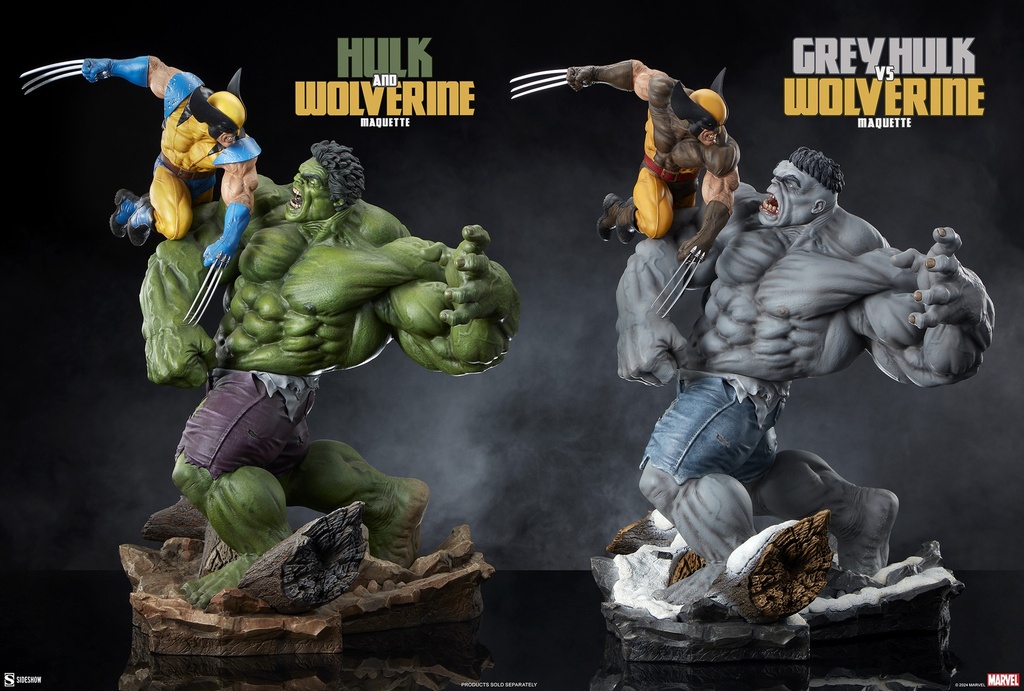 Grey Hulk vs Wolverine Maquette "X-Men" Collectibles - SIDESHOW - PREVENTA