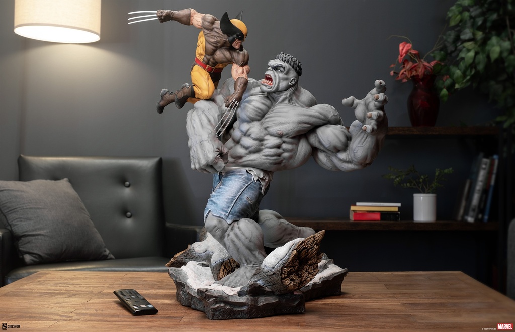 Grey Hulk vs Wolverine Maquette "X-Men" Collectibles - SIDESHOW - PREVENTA