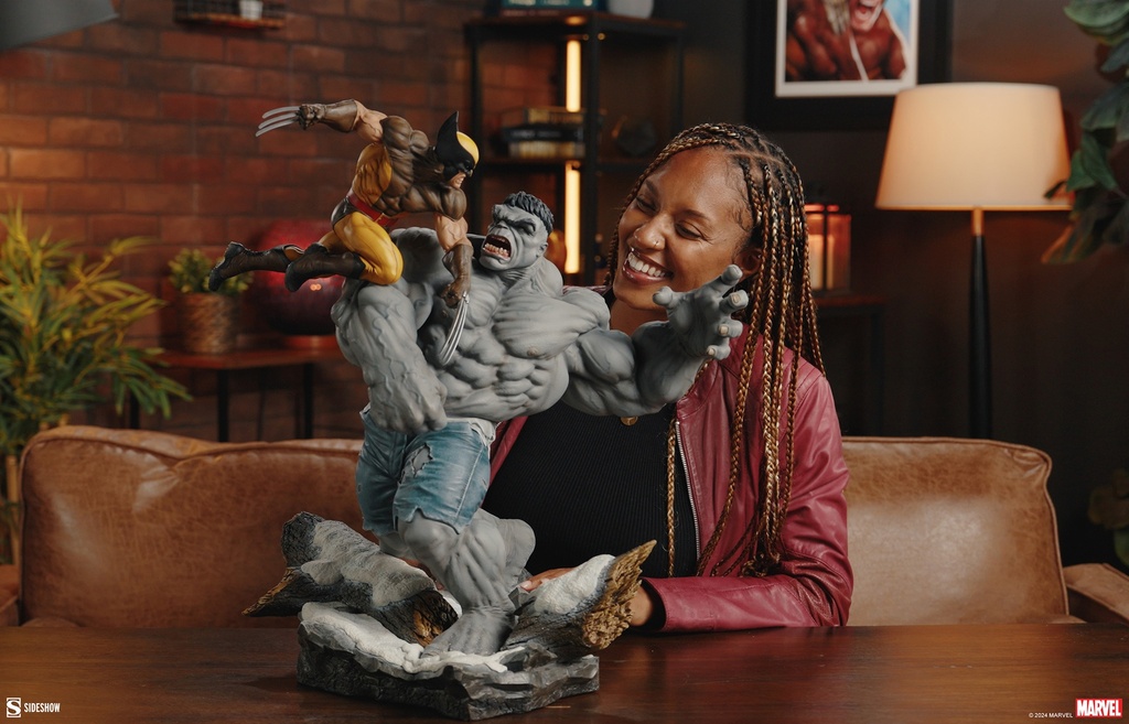 Grey Hulk vs Wolverine Maquette "X-Men" Collectibles - SIDESHOW - PREVENTA