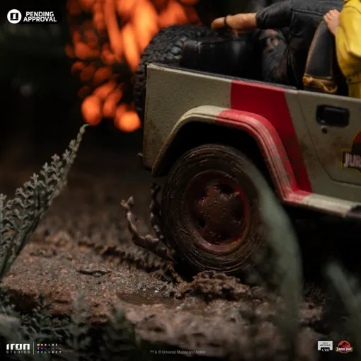 Jurassic Park T-Rex Chase 1/20 Demi Art Scale Limited Edition Statue - Iron Studios - Preventa 