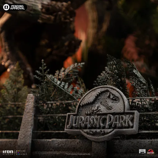 Jurassic Park T-Rex Chase 1/20 Demi Art Scale Limited Edition Statue - Iron Studios - Preventa 