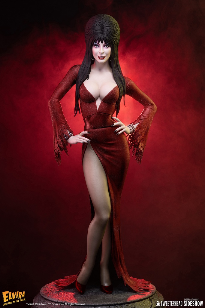 Elvira: Mistress of the Dark (Red Glitter Dress Variant) Quarter Scale Maquette – TWEETERHEAD – PREVENTA 