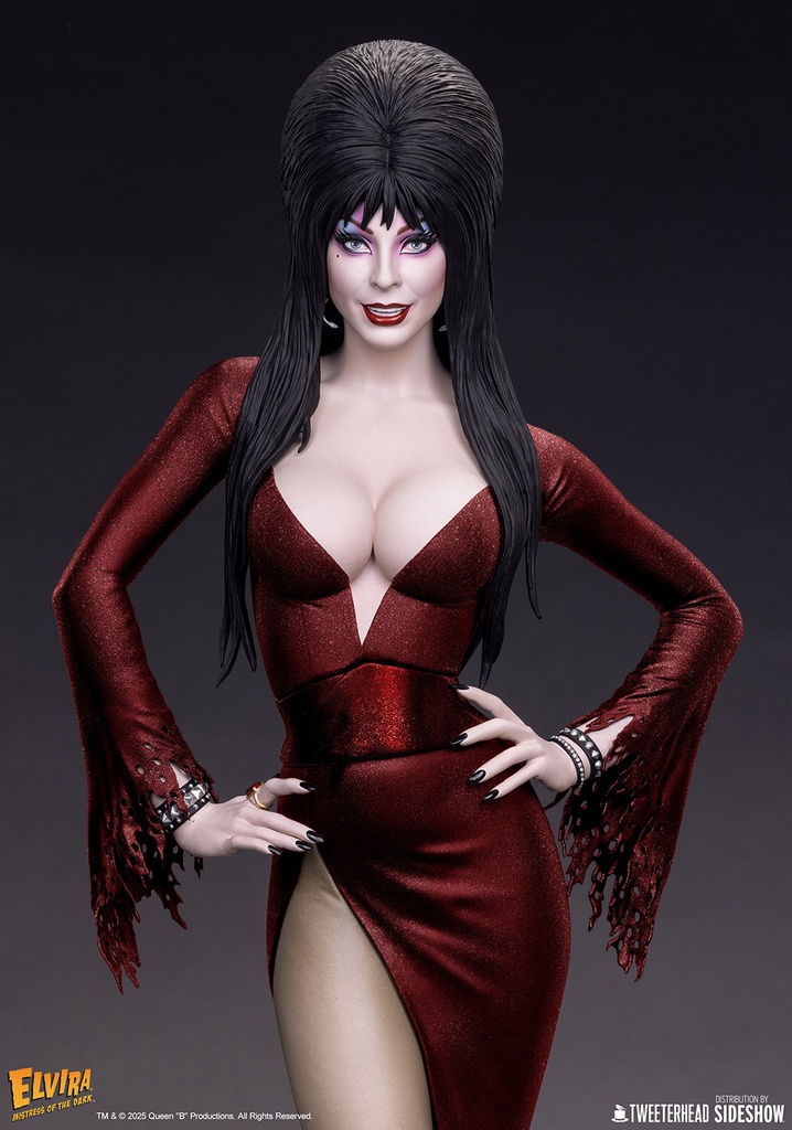 Elvira: Mistress of the Dark (Red Glitter Dress Variant) Quarter Scale Maquette – TWEETERHEAD – PREVENTA 