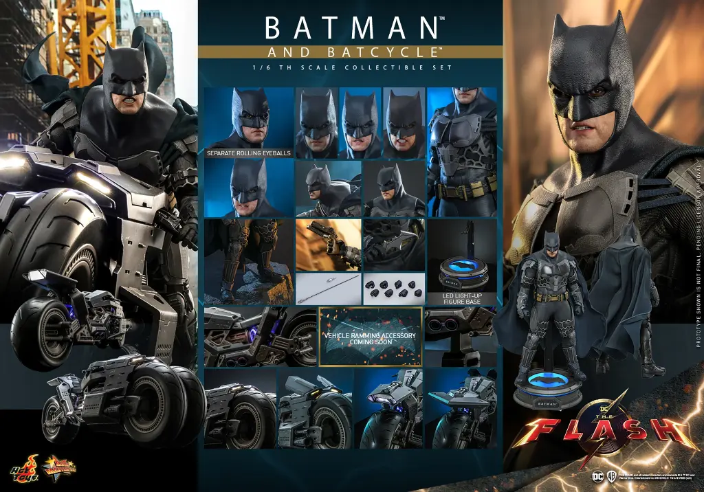 Batman and Batcycle Sixth Scale Figure Set - The Flash (2023) - HOT TOYS