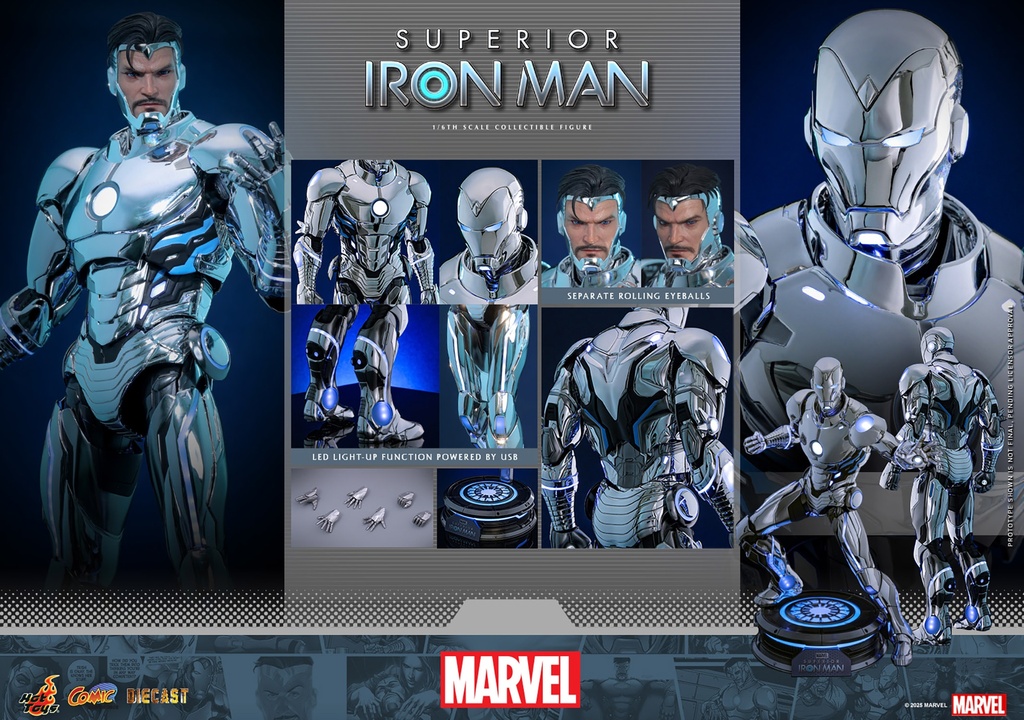 Superior Iron Man "Marvel Comics" HOT TOYS – PREVENTA
