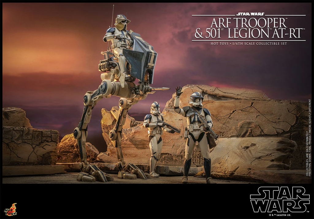 ARF Trooper and 501st Legion AT-RT STAR WARS THE CLONE WARS – HOT TOYS
