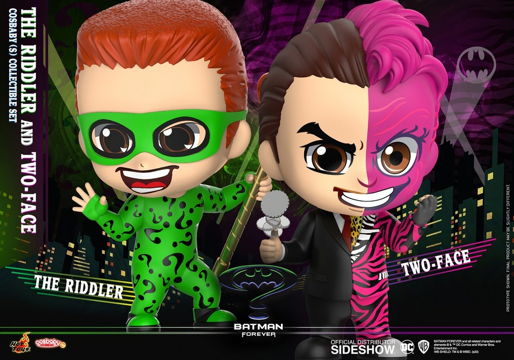The Riddler & Two-Face Cosbaby (S) Collectible Set - Batman Forever - HOT TOYS