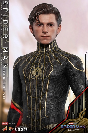 [4895228608451] Spider-Man (Black & Gold Suit) Spider-Man: No Way Home - HOT TOYS