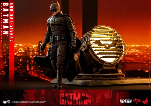 [4895228611031] Batman and Bat-Signal 1/6 Set Movie The Batman - HOT TOYS