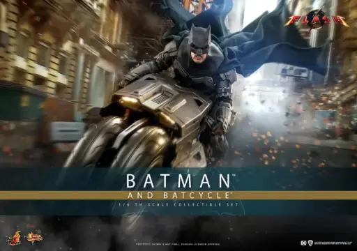 [4895228614322] Batman and Batcycle Sixth Scale Figure Set - The Flash (2023) - HOT TOYS